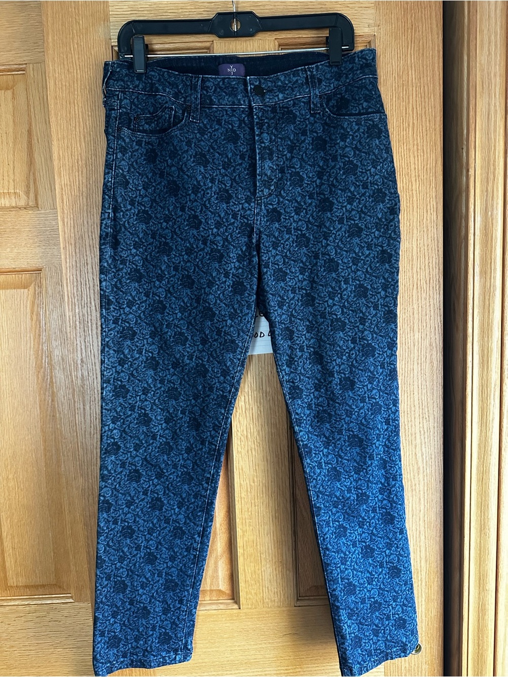 NYDJ Dark Blue Floral Print Jeans